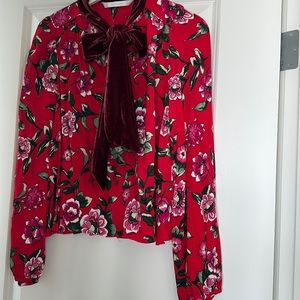 ZARA bow tie blouse